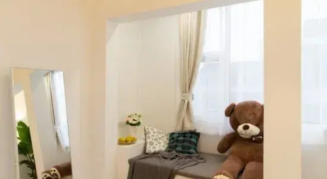 Кровать в общем номере с 2 комнатами Meisu Home C Building Homestay