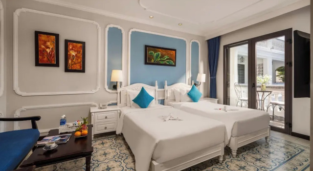 Двухместный номер Deluxe с балконом Hoi An Rosemary Boutique Hotel & Spa - A Peaceful Retreat