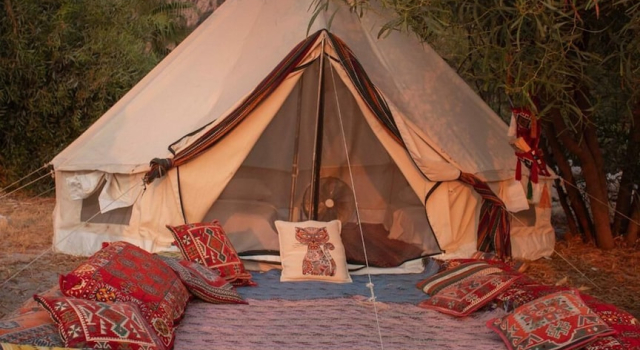 Тент с красивым видом из окна Butterfly Valley Seaside Glamping