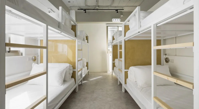 Кровать в общем номере 109 Hostel Taipei