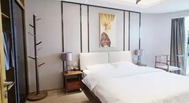 Люкс с 2 комнатами с видом на озеро Suzhou Binhu Qingcheng Hotel Apartment