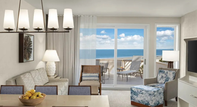 Вилла с 2 комнатами с балконом и oceanfront Marriotts Monarch at Sea Pines