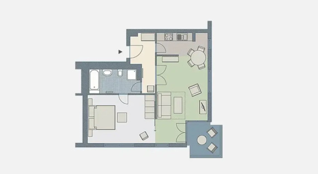 Kaiservillen Heringsdorf - Appartement mit 1 Schlafzimmer und Balkon D131, Book Apartment Heringsdorf Usedom