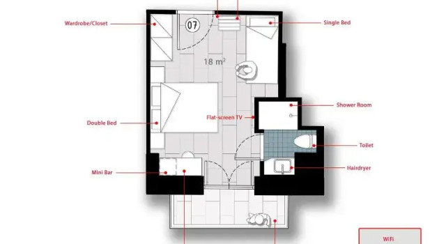 Трёхместный номер Standard с балконом Chios City Inn