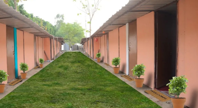 Кровать в общем номере Prayag Divine Kumbh Camp - Hostel