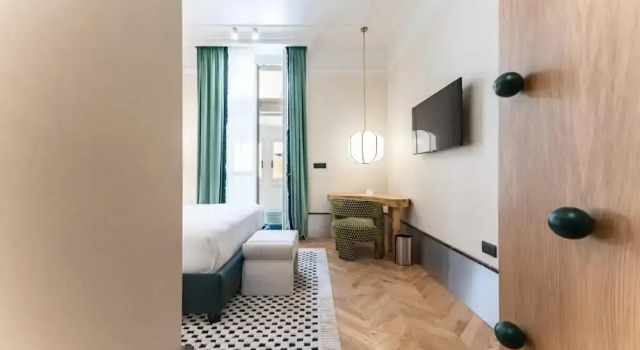 Deluxe dobbelt værelse med altan med byudsigt The Couper Umiltà
