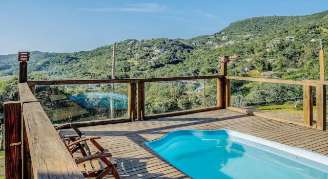 Апартаменты Beautiful Rustic House w/ Pool in Garopaba Egf000