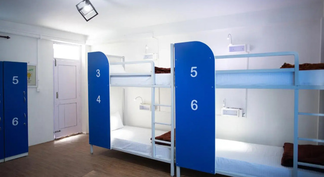Кровать в общем номере goStops Manali