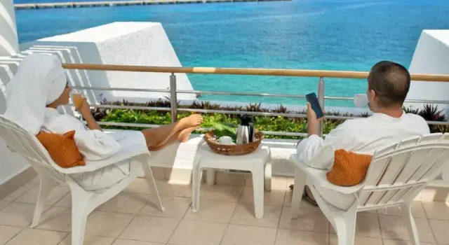 Двухместный номер Deluxe с балконом и с видом на океан Hotel Casa Mexicana Cozumel