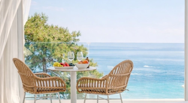 Двухместный люкс с балконом и с видом на море Отель Gloria luxury suites