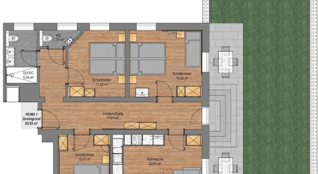 Апартаменты с балконом Apartments Rosenhof