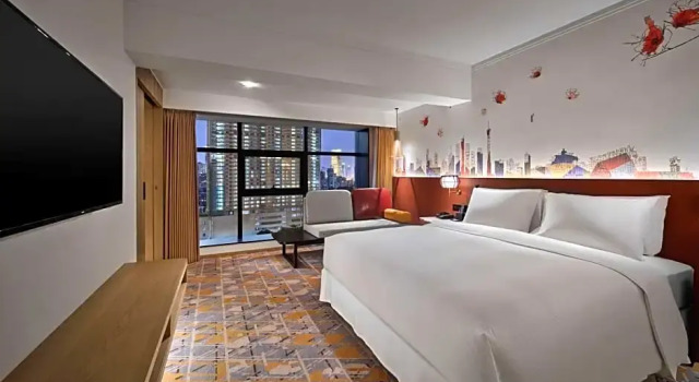 Двухместный люкс Deluxe c 1 комнатой Hilton Garden Inn Guangzhou Tianhe