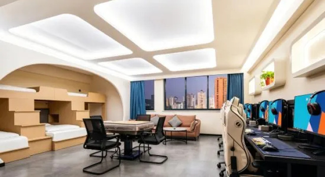 Кровать в общем номере i Electronic Sports Hotel (Zhengzhou Huayuan Road ITC 360 Plaza)