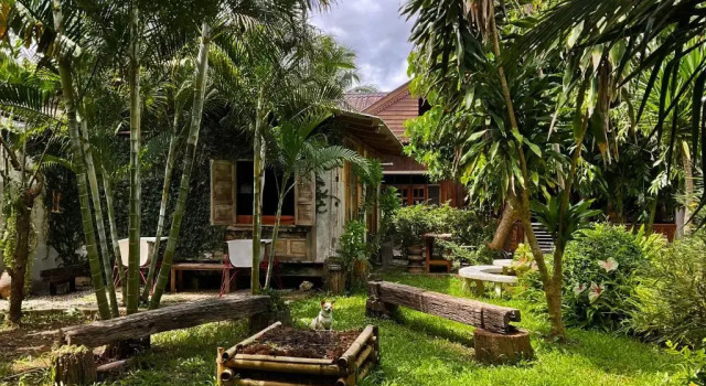 Кровать в общем номере kwanlah homestay