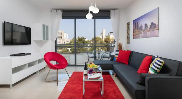 Bright 1BR in Pinsker by HolyGuest, Reservar Hotel Telavive Tel Aviv District