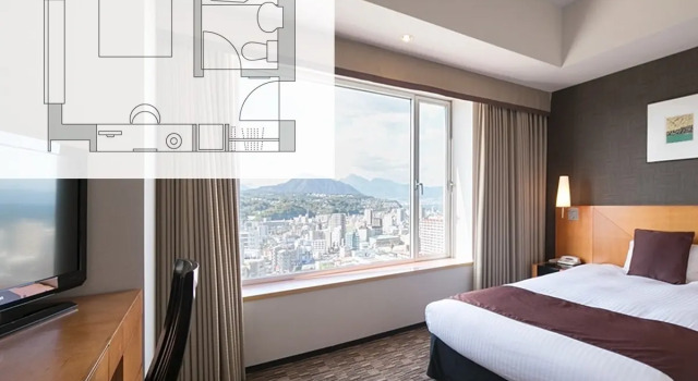 Одноместный номер Standard Hotel Nikko Oita Oasis Tower