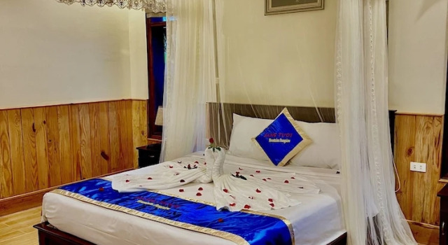 Бунгало с видом на бассейн Bungalow Sáng Tươi Mountains