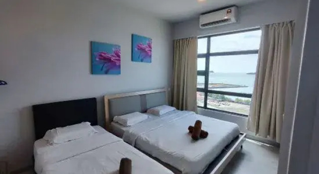 Апартаменты с 2 комнатами с видом на море Jesselton Quay Suites