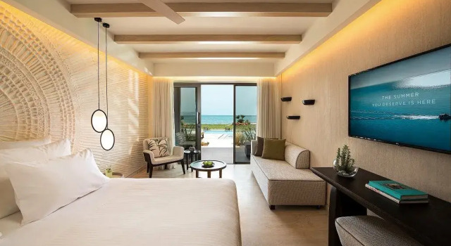 Двухместный номер Superior seafront Отель Mitsis Rinela Beach