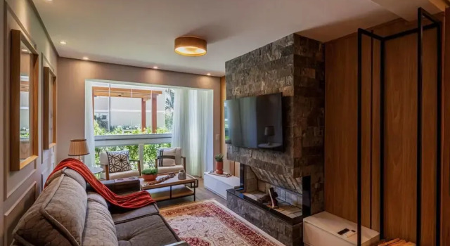 Novo Belissimo Apartamento com Lareira em Canela