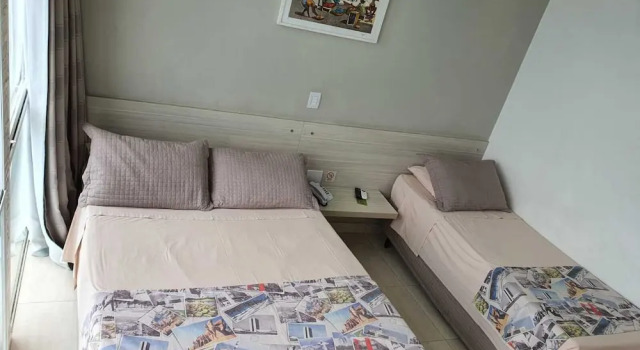 Трёхместный номер Comfort рядом с пляжем Grand Hotel Guarujá - A sua Melhor Experiência Beira Mar na Praia