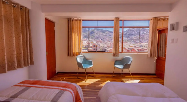 Superior Čtyřlůžkový pokoj a výhledem na město Cozy Room Cusco