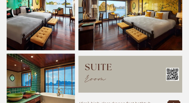 Двухместный люкс с балконом и с видом на море Indochine Premium Halong Bay