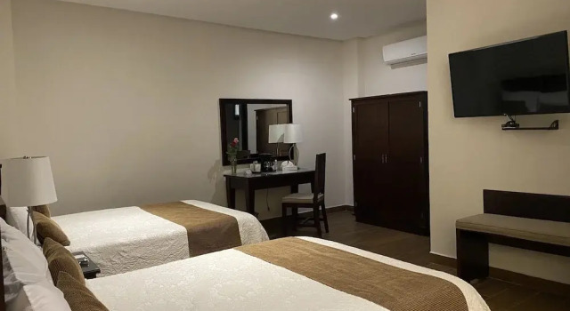 Avlu manzaralı Standart dört kişilik oda Hotel Casa Faroles