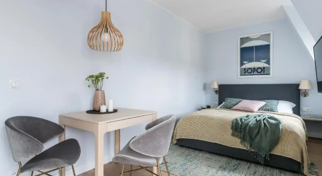 Студия с балконом Sanhaus Apartments - PARKOWA 44 - wyjątkowe apartamenty 2 minuty od plaży