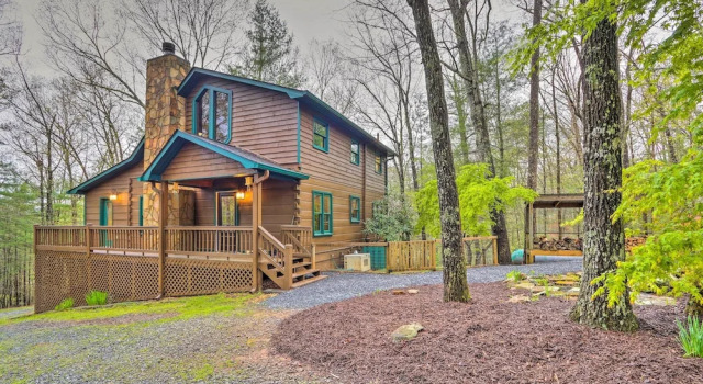 Коттедж Blue Ridge Cabin w/ Hot Tub, Fire Pit, & Game Room