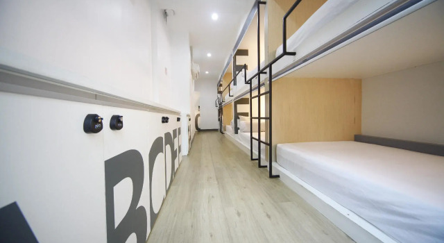 Кровать в общем номере MonkeyNap Hostel