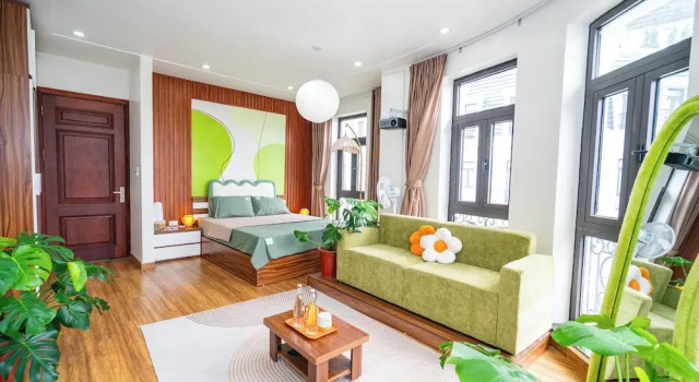 Двухместный номер Standard с балконом и с видом на город Katka Riverside Homestay Hai Phong