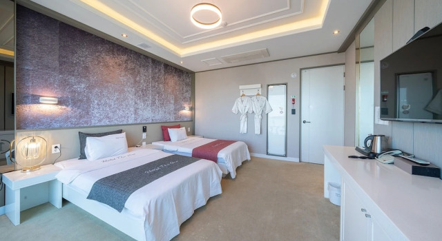 Deluxe Tweepersoonskamer uitzicht op de haven Hotel the One Yeosu