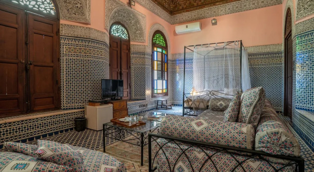 Четырёхместный люкс с видом на город Riad Fes Palacete