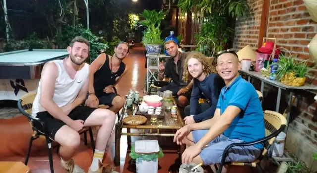 Кровать в общем номере Tam Coc Rice Fields Homestay