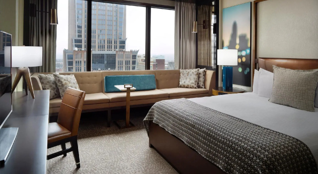 Двухместный номер Deluxe Omni Charlotte Hotel