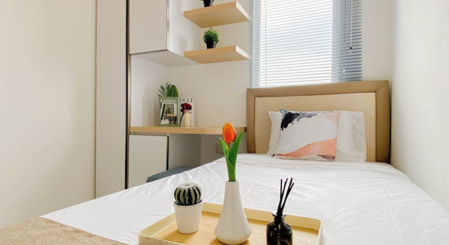 Cozy With Blue Accent 2Br At Podomoro Golf View Apartment