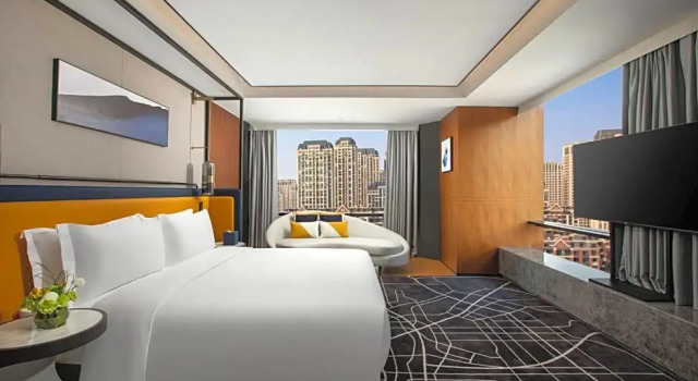 Двухместный люкс c 1 комнатой с видом на город voco Hefei Binhu by IHG