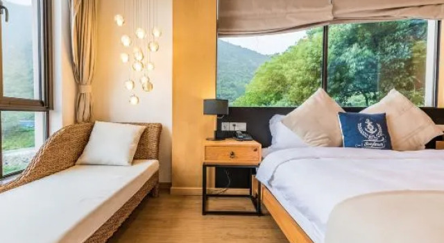 Семейный люкс Deluxe c 1 комнатой с видом на море Qinglai Sunrise Garden – Ocean View Villa Retreat