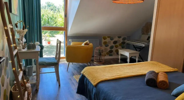 Номер Standard Chez Béa Calme avec sa jolie vue sur jardin, confort assuré