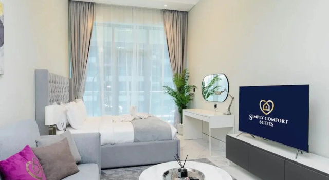 SIMPLY COMFORT Urban Chic Suites in J One Tower City & Canal Views, Забронировать Апартаменты/квартира Отели Эмирата Дубая с парковкой, рядом с SEGA Republic, Парковка