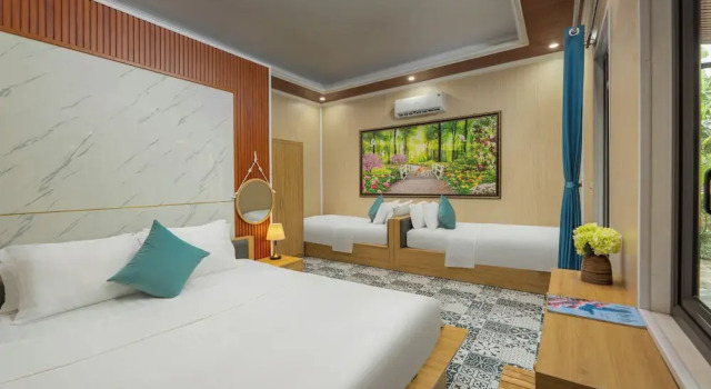 Семейный номер Standard с балконом и с видом на сад Tam Coc Forest Banana Retreat & Spa