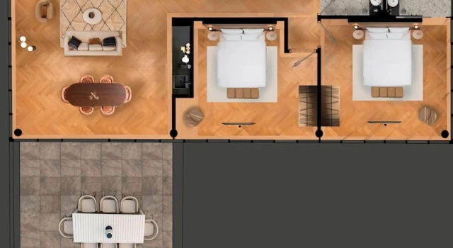 Standardní podkrovní apartmá pokoj 3 pokoje s balkonem master Mirabell