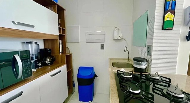 Апартаменты Standard с балконом Flat pé na areia 406 Branco Haus