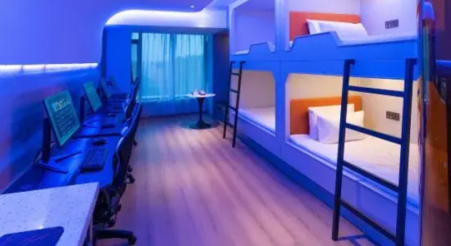 Кровать в общем номере CityNote Hotel (Shijiazhuang Zhongye Shengshi Square Grand Theater Store)