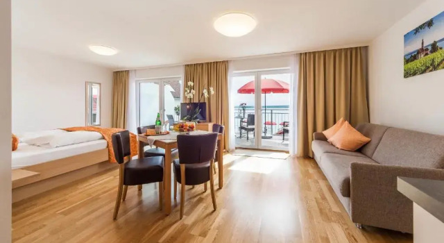 Двухместный номер Superior с балконом и с панорамным видом Seehotel BelRiva