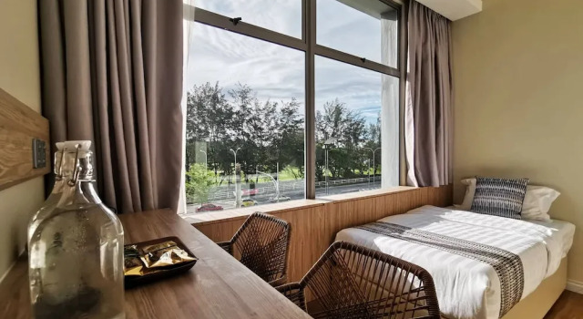 Семейный номер Deluxe с видом на поле для гольфа Oikos Poshtel