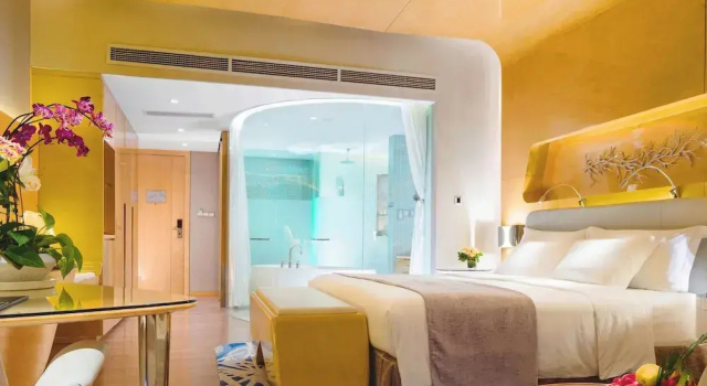 Двухместный номер Deluxe с видом на море Wyndham Grand Qingdao