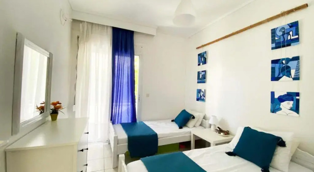 Cozy Apartment in Skala Fourkas,2 BR, 100m/Beach, Book Apartment  