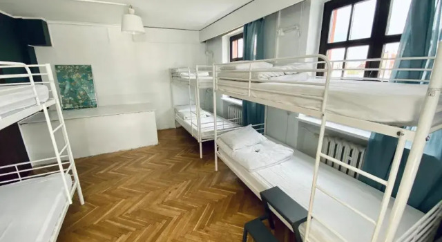 Кровать в общем номере Grand Hostel Gdansk